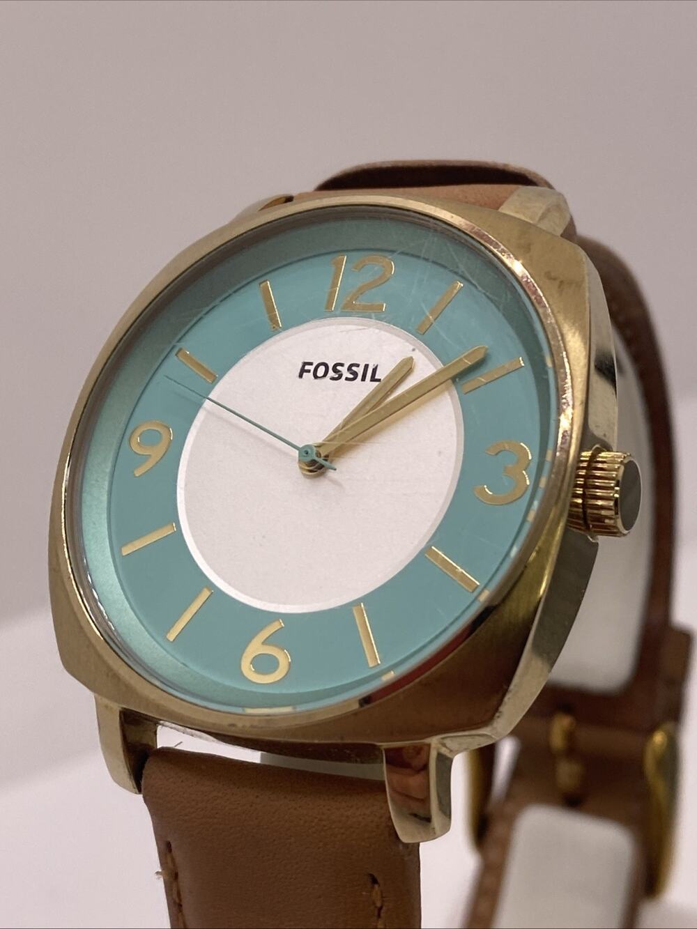 Fossil Womens Gold Tone Watch Works New Battery